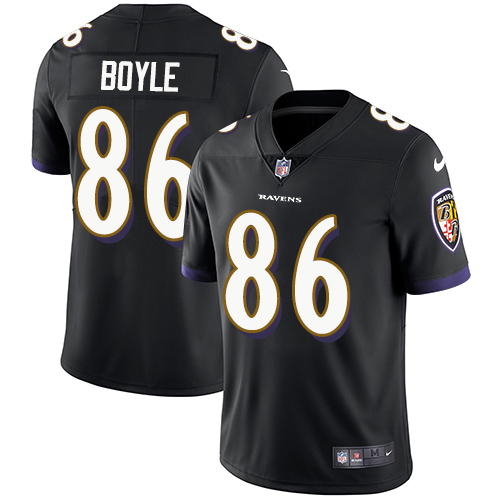 Baltimore Ravens #86 Nick Boyle Black Alternate Youth Stitched Vapor Untouchable Limited Jersey Youth
