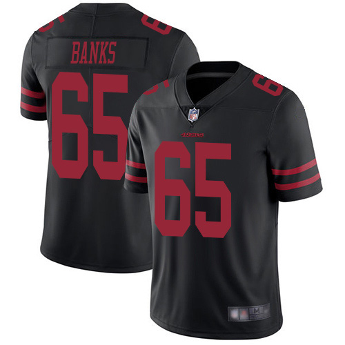 San Francisco 49ers #65 Aaron Banks Black Alternate Youth Stitched Vapor Untouchable Limited Jersey Youth