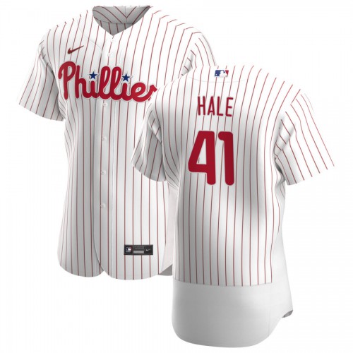 Philadelphia Philadelphia Phillies #41 David Hale Men's White Home 2020 Authentic Player Jersey Men's