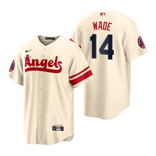 Los Angeles Los Angeles Angels #14 Tyler Wade Cream Men's 2022 City Connect Game Jersey Men's
