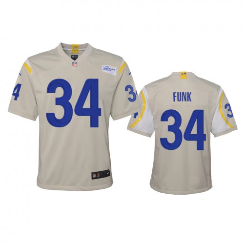 Los Angeles Los Angeles Rams #34 Jake Funk Youth Game Jersey - Bone Youth