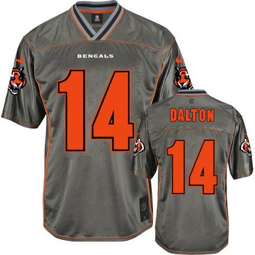 Cincinnati Bengals #14 Andy Dalton Grey Men's Stitched Elite Vapor Jersey Men's
