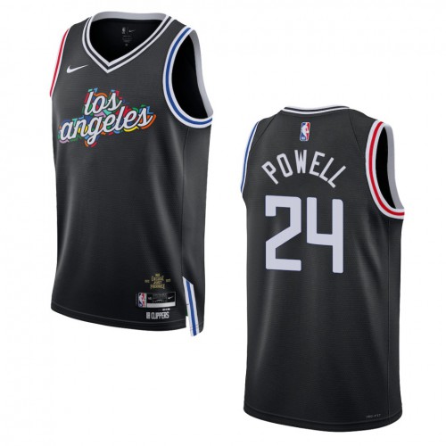 Los Angeles Los Angeles Clippers #24 Norman Powell Unisex Black 2022-23 Swingman Jersey - City Edition Mens