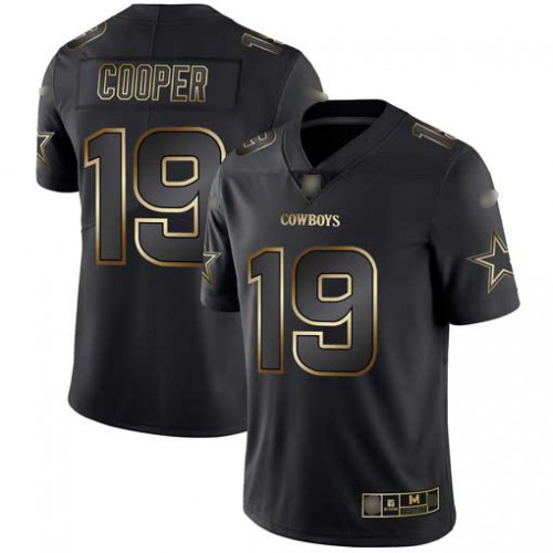 Dallas Cowboys #19 Amari Cooper Black/Gold Men's Stitched Vapor Untouchable Limited Jersey Men's