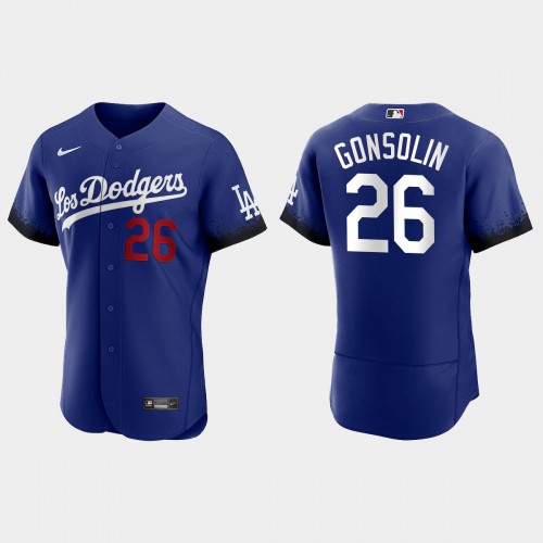 Los Angeles Los Angeles Dodgers #26 Tony Gonsolin Men's 2021 City Connect Authentic Jersey Royal Men's