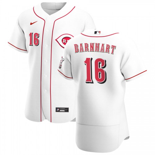 Cincinnati Cincinnati Reds #16 Tucker Barnhart Men's White Home 2020 Authentic Player Jersey Men's