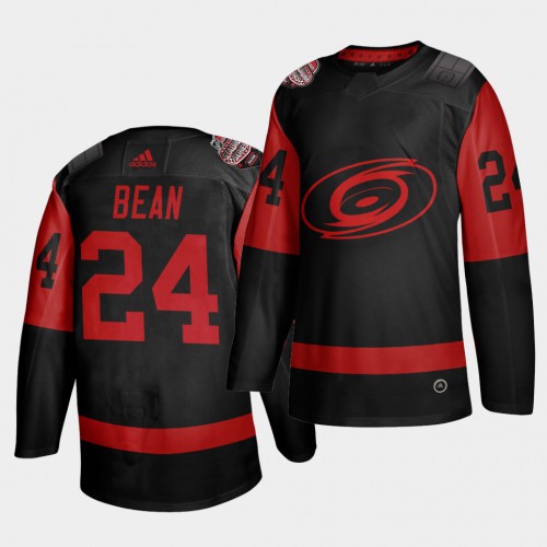Carolina Carolina Hurricanes #24 Jake Bean Black Men's 2021 Stadium Series Outdoor Game Jersey Men's