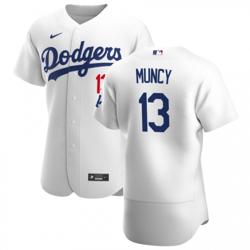 Los Angeles Los Angeles Dodgers #13 Max Muncy Men's White Home 2020 Authentic Player Jersey Men's