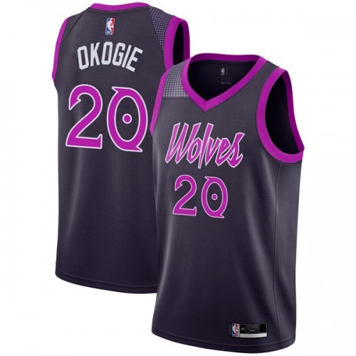 Minnesota Timberwolves #20 Josh Okogie Purple Womens Swingman City Edition 2018/19 Jersey Womens