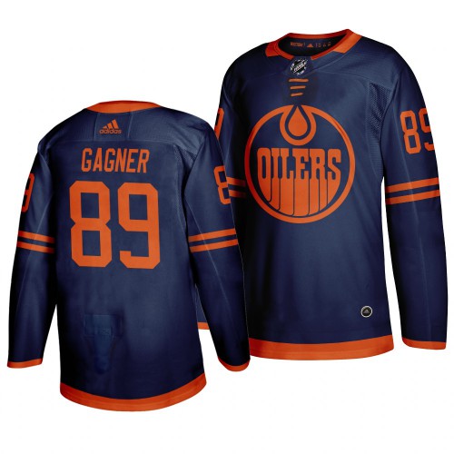 Edmonton Edmonton Oilers #89 Sam Gagner Blue 2019-20 Third Alternate Jersey Men's