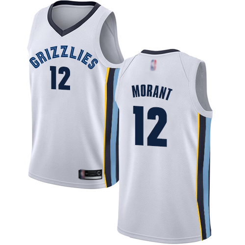 Memphis Grizzlies #12 Ja Morant White Youth Swingman Association Edition Jersey Youth
