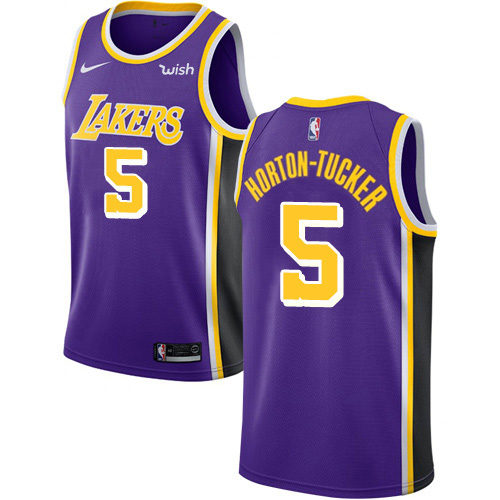 Los Angeles Lakers #5 Talen Horton-Tucker Purple Swingman Statement Edition Jersey Mens