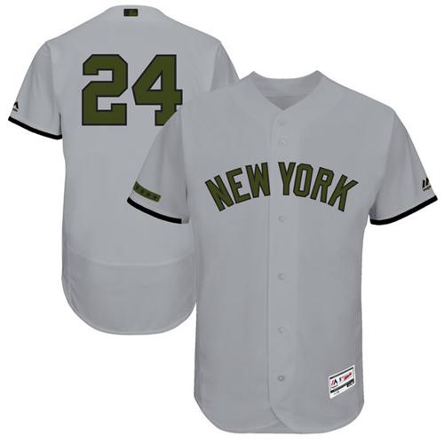 New York Yankees #24 Gary Sanchez Grey Flexbase Authentic Collection Memorial Day Stitched Jersey Men's