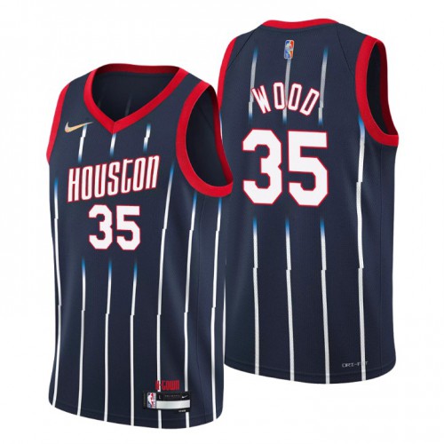 Houston Houston Rockets #35 Christian Wood Mens Navy 2021/22 Swingman Jersey - City Edition Mens