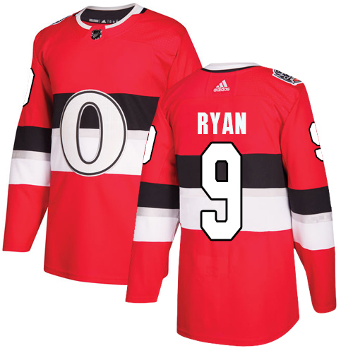 Adidas Ottawa Senators #9 Bobby Ryan Red Authentic 2017 100 Classic Stitched Jersey Men's