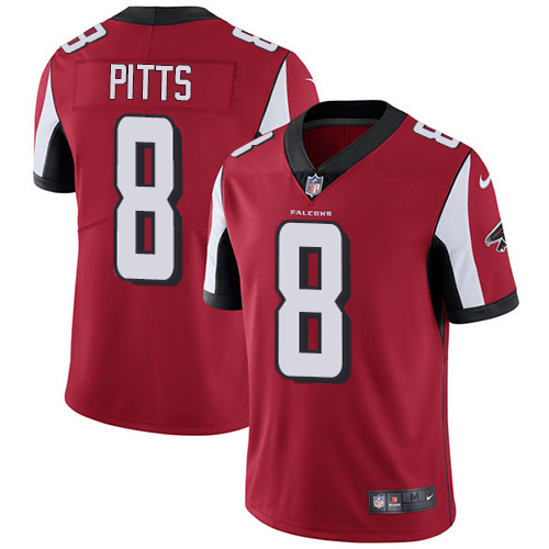 Falcons #8 Kyle Pitts Red Team Color Youth Stitched Vapor Untouchable Limited Jersey