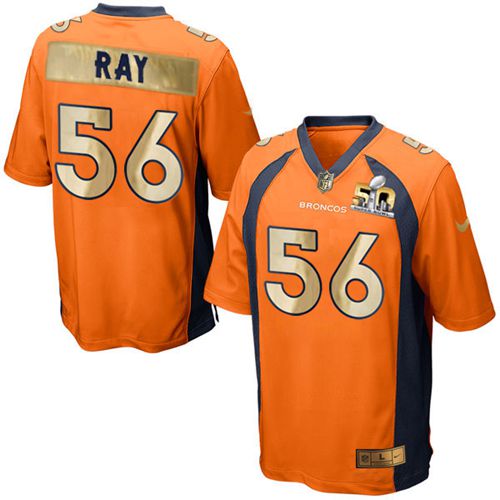 Denver Broncos #56 Shane Ray Orange Team Color Men's Stitched Game Super Bowl 50 Collection Jersey Men's