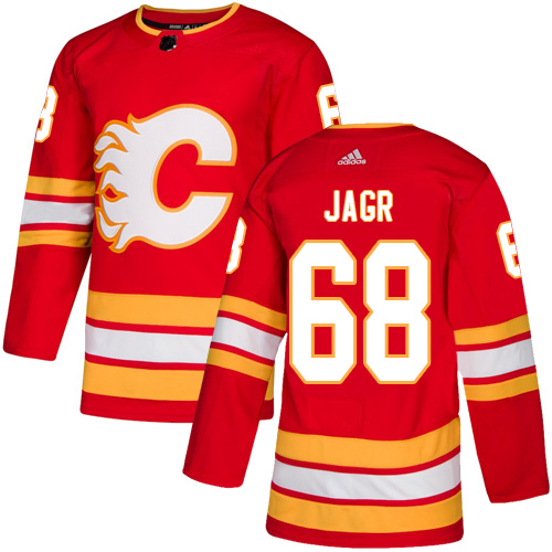 Adidas Calgary Flames #68 Jaromir Jagr Red Alternate Authentic Stitched Jersey Men's