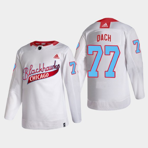 Chicago Chicago Blackhawks #77 Kirby Dach Men's White One Community Night Jersey Men's