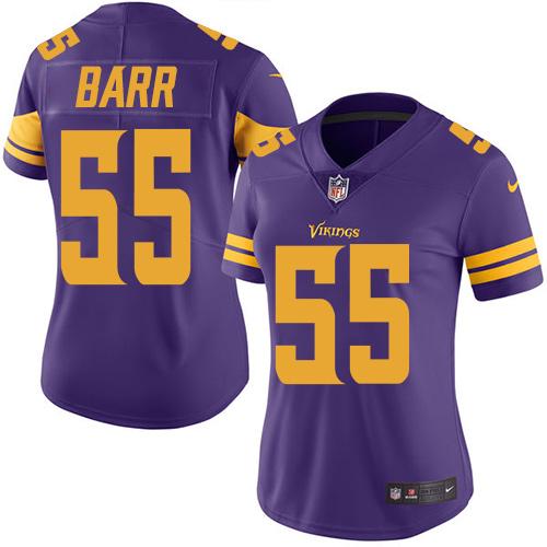 Minnesota Vikings #55 Anthony Barr Purple Women's Stitched Limited Rush Jersey Womens