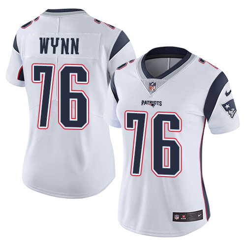 New England Patriots #76 Isaiah Wynn White Women's Stitched Vapor Untouchable Limited Jersey Womens