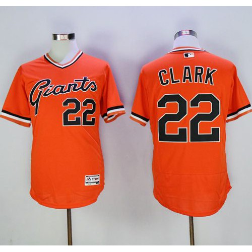San Francisco Giants #22 Will Clark Orange Flexbase Authentic Collection Cooperstown Stitched Jersey Men's