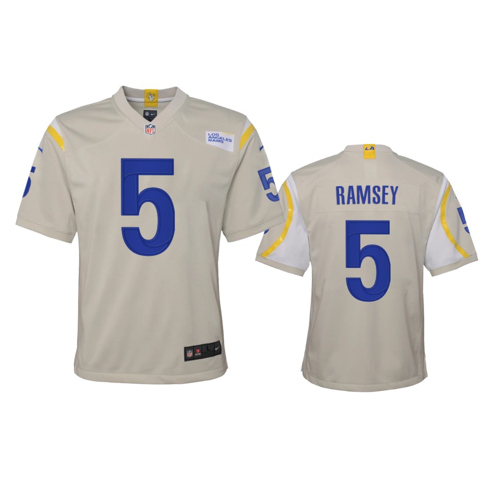 Los Angeles Rams #5 Jalen Ramsey Youth Game Jersey - Bone