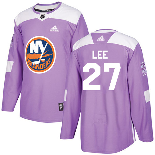 Adidas New York Islanders #27 Anders Lee Purple Authentic Fights Cancer Stitched Youth Jersey Youth