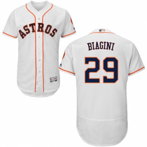 Houston Astros #29 Joe Biagini White Flexbase Authentic Collection Stitched Jersey Men's