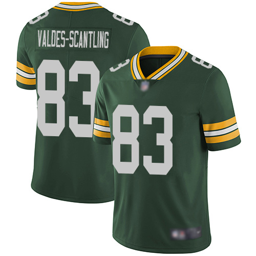 Green Bay Packers #83 Marquez Valdes-Scantling Green Team Color Youth Stitched Vapor Untouchable Limited Jersey Youth
