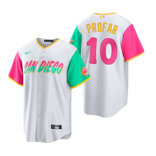 San Diego San Diego Padres #10 Jurickson Profar 2022 City Connect Men's Games Jersey - White Men's