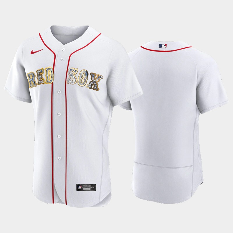 Boston Red Sox Blank Men's Diamond Edition Jersey - White