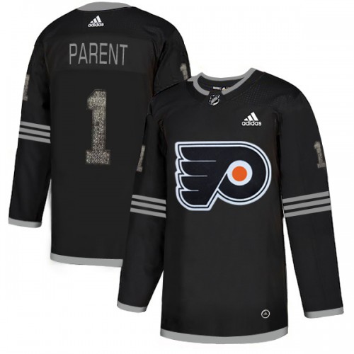 Adidas Philadelphia Flyers #1 Bernie Parent Black Authentic Classic Stitched Jersey Men's