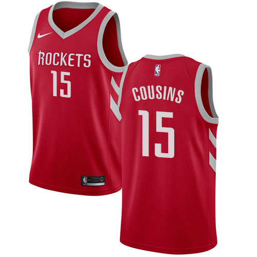 Houston Rockets #15 DeMarcus Cousins Red Womens Swingman Icon Edition Jersey Womens