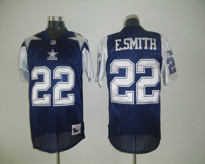 Mitchell & Ness Cowboys #22 Emmitt Smith Blue/White Stitched Throwback Jersey