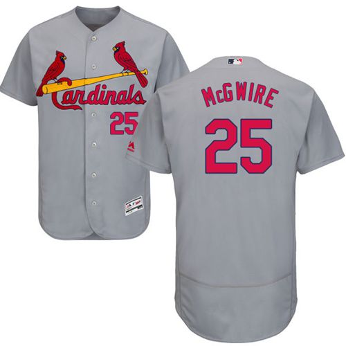St.Louis Cardinals #25 Mark McGwire Grey Flexbase Authentic Collection Stitched Jersey Men's