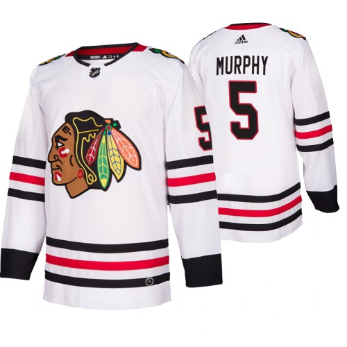 Chicago Chicago Blackhawks #5 Connor Murphy 2019-20 Away Authentic Player White Jersey Men's