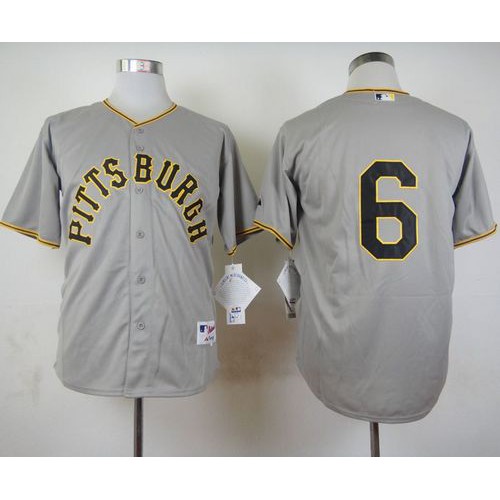 Pittsburgh Pirates #6 Starling Marte Grey 1953 Turn Back The Clock Stitched Jersey Men's