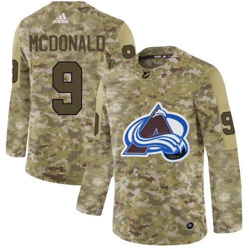 Adidas Colorado Avalanche #9 Lanny McDonald Camo Authentic Stitched Jersey Men's