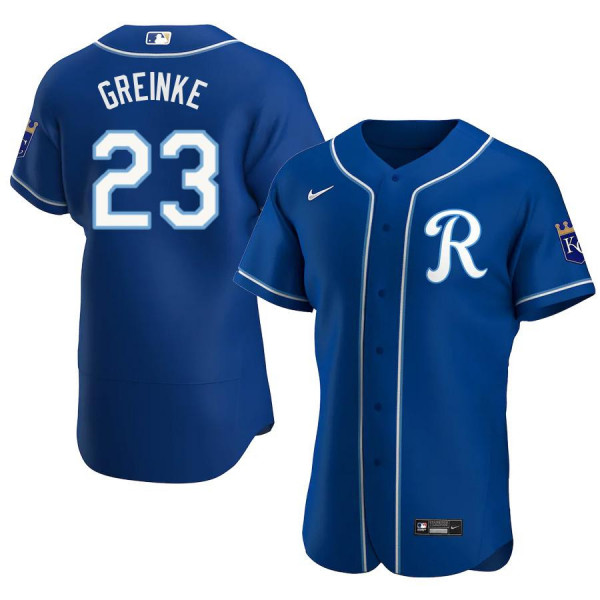 Men's Youth Women's Kansas City Royals 23 Authentic Royal Alternate 2020 Zack Greinke Jersey