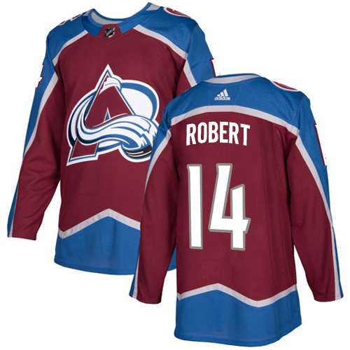 Adidas Colorado Avalanche #14 Rene Robert Burgundy Home Authentic Stitched Jersey Men's