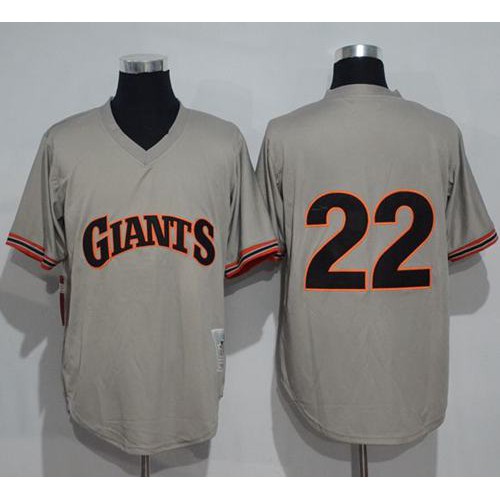 Mitchell And Ness 1989 San Francisco Giants #22 Will Clark Grey Throwback Stitched Jersey Men's