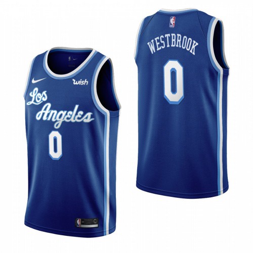 Los Angeles Los Angeles Lakers #0 Russell Westbrook Blue 2019-20 Classic Edition Stitched Jersey Mens