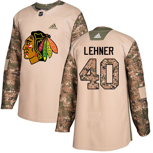 Adidas Chicago Blackhawks #40 Robin Lehner Camo Authentic 2017 Veterans Day Stitched Jersey Men's