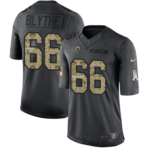 Los Angeles Rams #66 Austin Blythe Black Youth Stitched Limited 2016 Salute to Service Jersey Youth