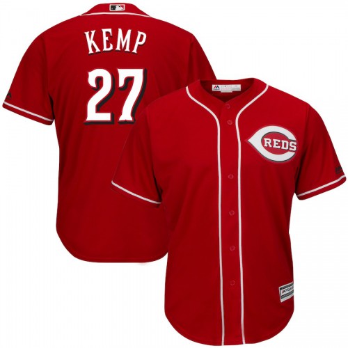 Men's Cincinnati Reds #27 Matt Kemp Majestic Scarlet Alternate Official Cool Base Player Jersey Men's