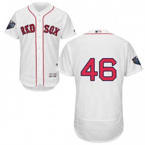 Boston Red Sox #46 Craig Kimbrel White Flexbase Authentic Collection 2018 World Series Stitched Jersey Men's