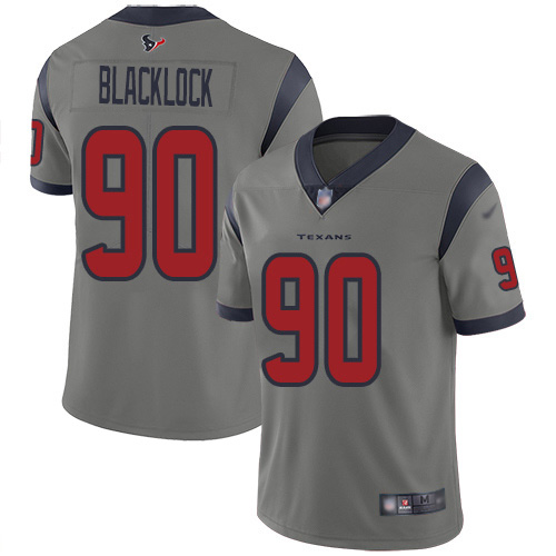 Houston Texans #90 Ross Blacklock Gray Men's Stitched Limited Inverted Legend Jersey Men's