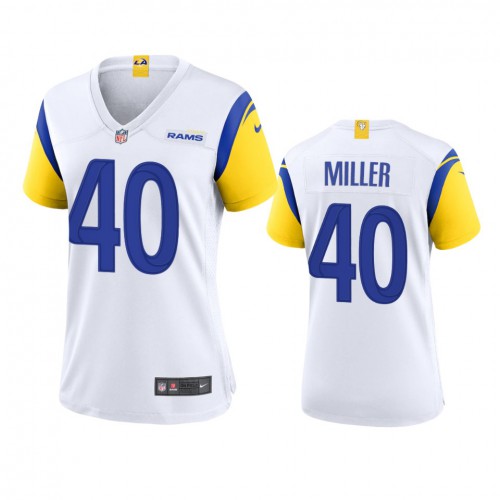 Los Angeles Los Angeles Rams #40 Von Miller Women's Alternate Game Jersey - White Womens