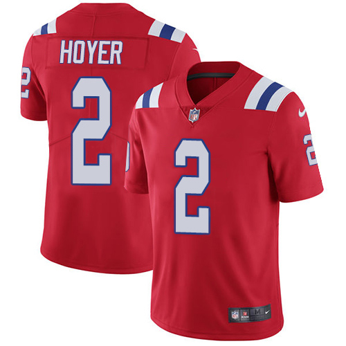 New England Patriots #2 Brian Hoyer Red Alternate Men's Stitched Vapor Untouchable Limited Jersey Men's